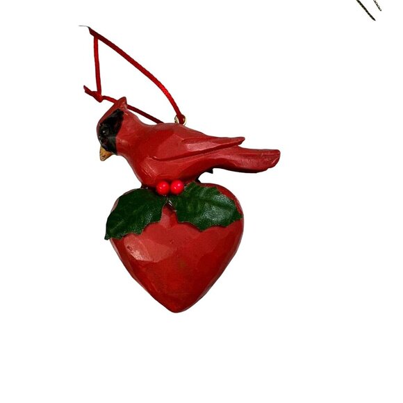 Lot of 3 Christmas ornaments birds Gold finch Blue Jay Cardinal - Picture 5 of 13